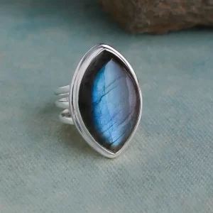Labradorite 925 Sterling Silver Bold Ring