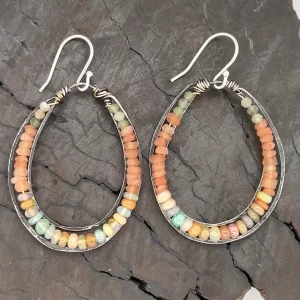 Opalescent Hoop Earrings
